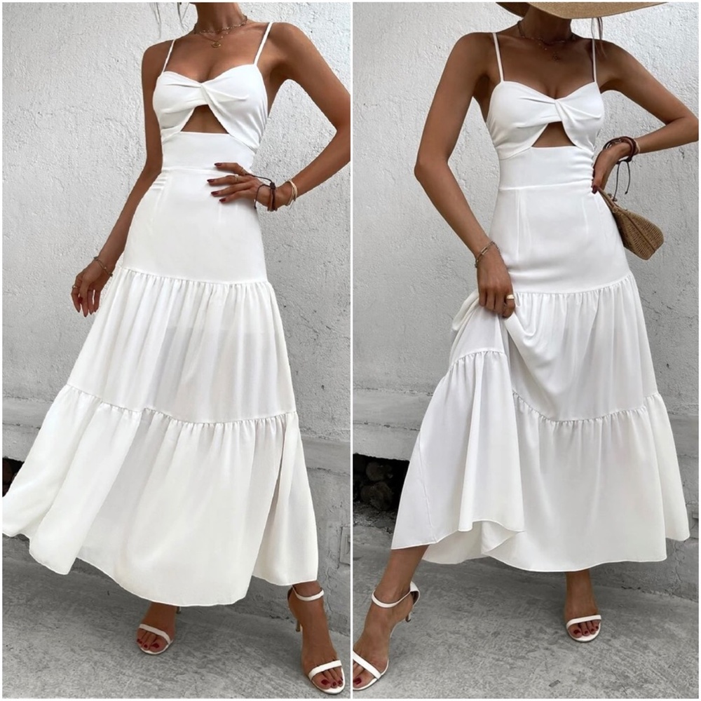 Boho Cut out Ruffle Maxi Dress - Picture 6 of 16